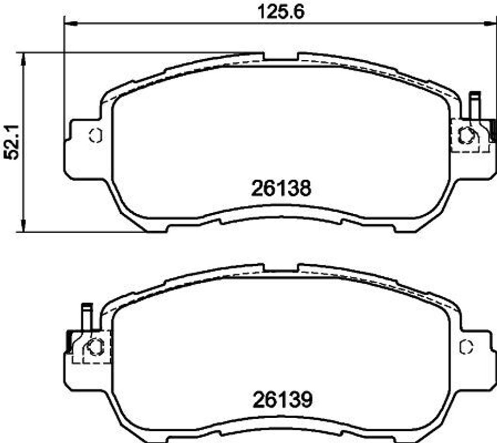 HELLA Bremsbeläge Satz Vorne Bremsklötze für NISSAN Note III (E13) 8DB 355 040-571