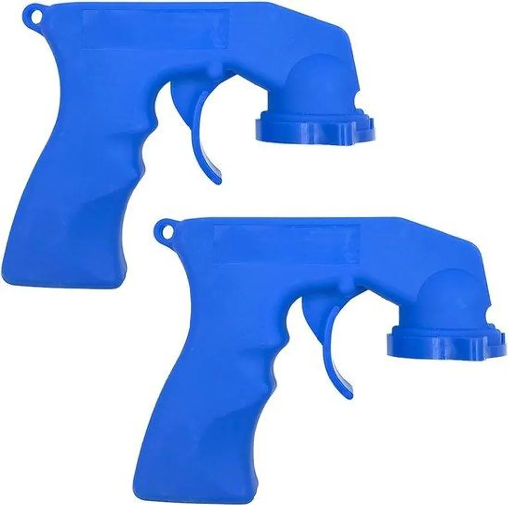 Support aérosol pour peinture carrosserie avec poignée à pince bleue