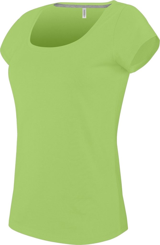 Kariban Damen Boat Kurzarm T-Shirt RW5620 (L) (Limette)