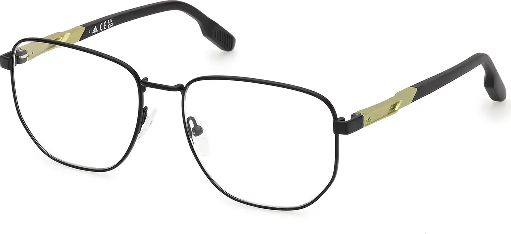 Lunettes Adidas Sport SP5075 002 Noir Mat avec Charnières Flexibles