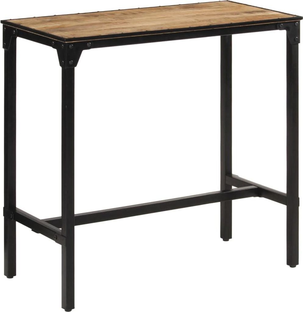 vidaXL Bartisch 110x55x107 cm Raues Massivholz Mango