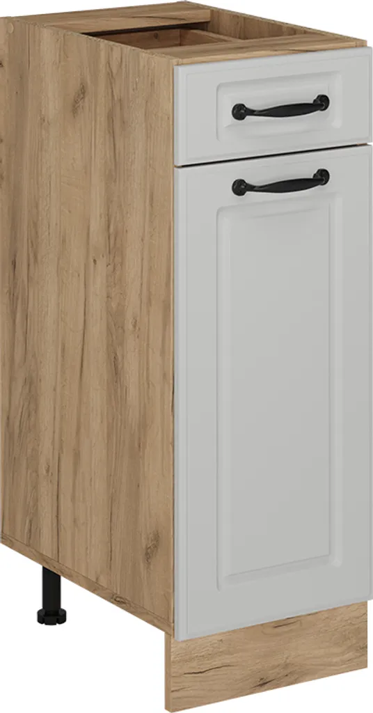 Mobile Cucina 30 cm Vicco R-Line Bianco e Quercia Dorata Modular