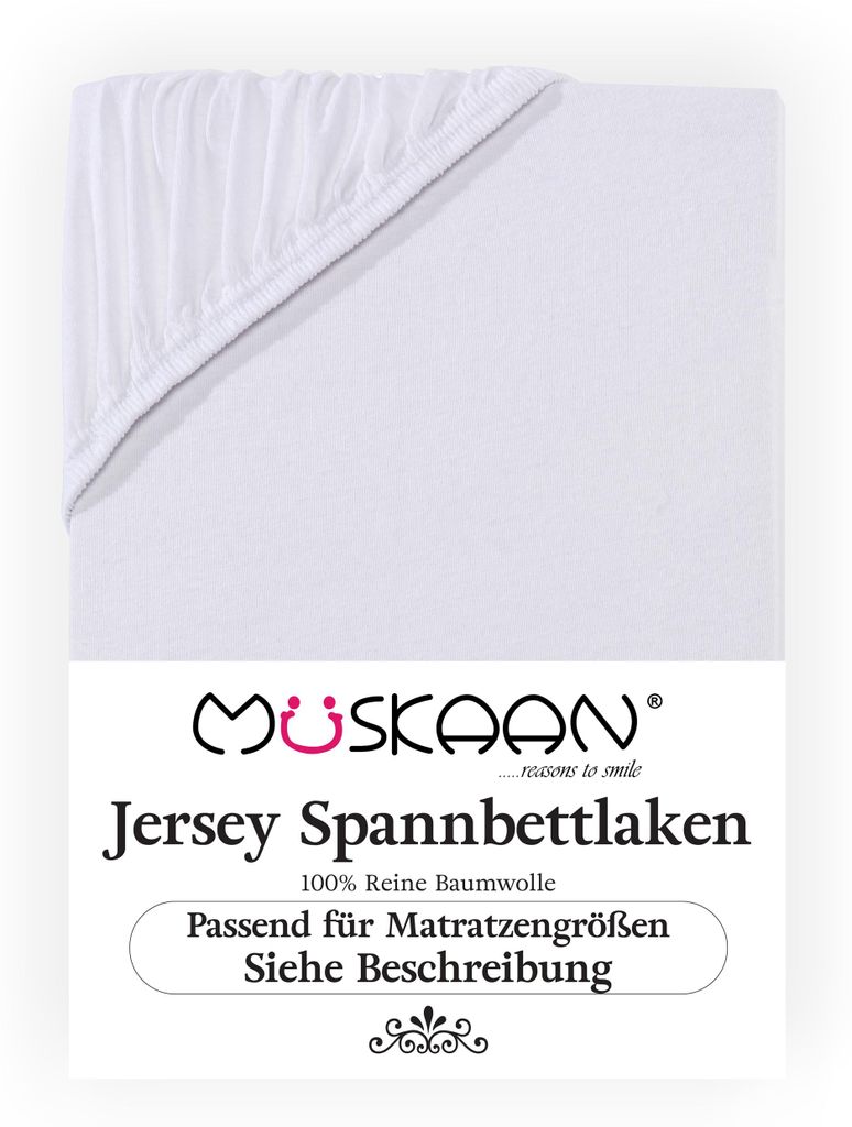 Müskaan Jersey Topper Spannbettlaken 180x200 - 200x200 cm Produktbild 