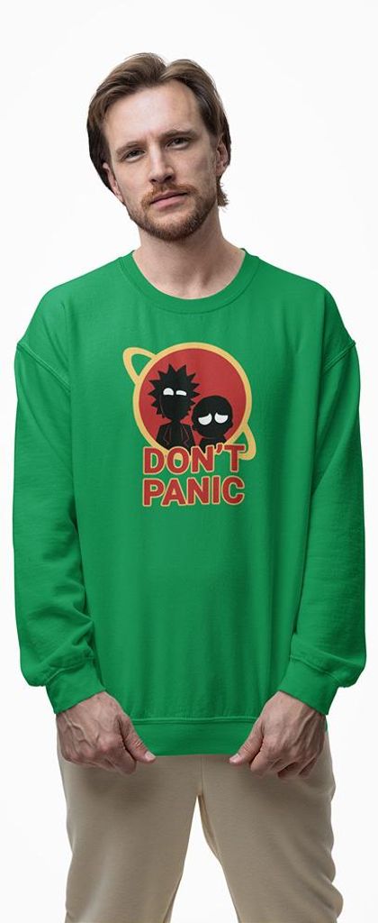 D&B Design Uni Pullover SWMO00048 Rick And Morty Grün-Größe XL