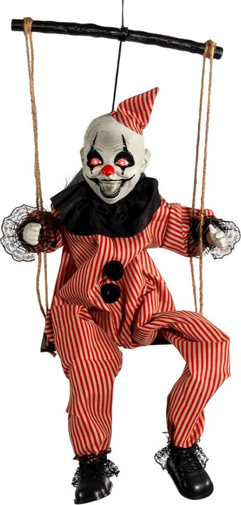 Schaukelnder Horror Clown mit Licht, Sound & Bewegung 70cm Produktbild 