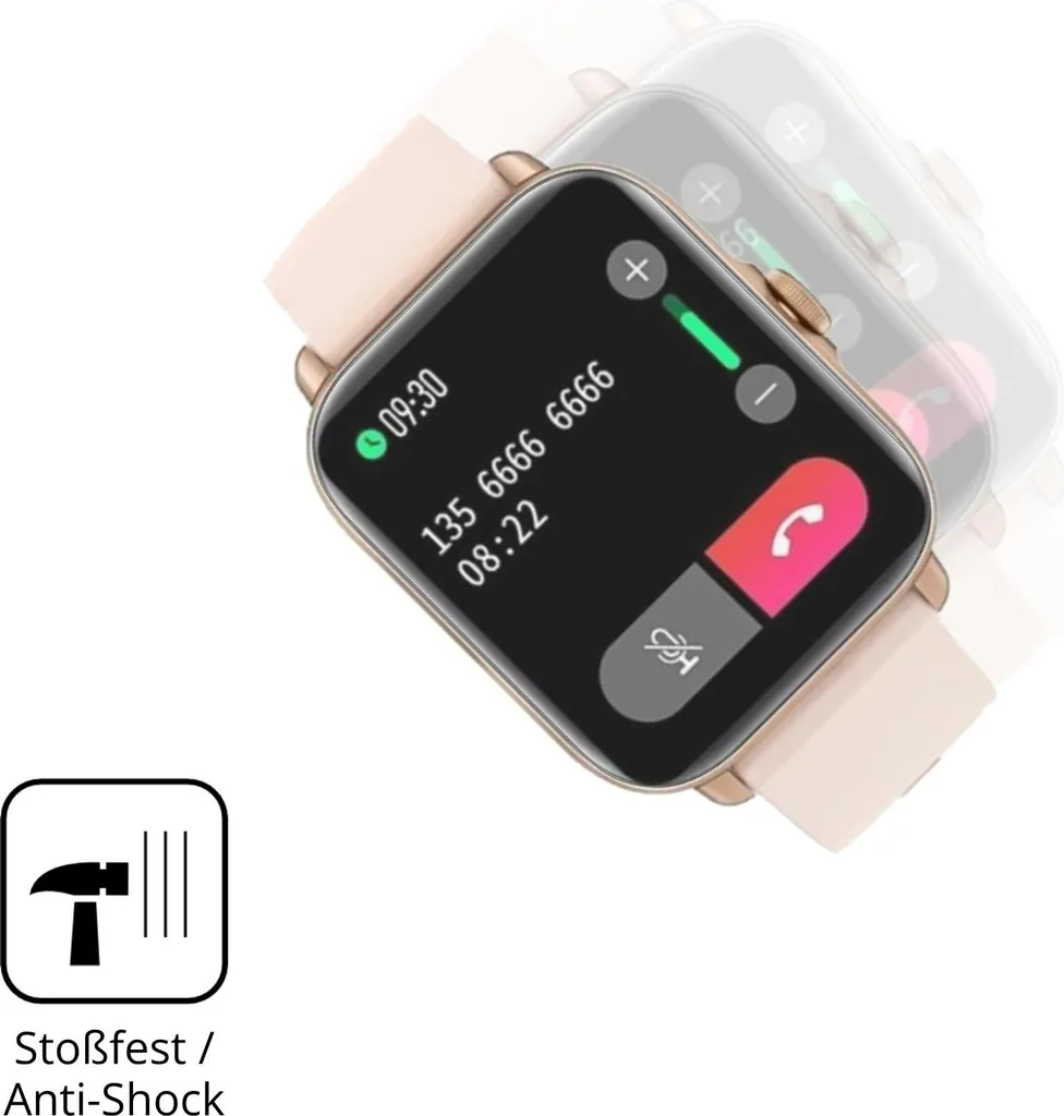 Dipos I 6X Pellicola Protettiva In Vetro Per Smartwatch DIGGRO DI03 - Trasparente HD, Made In Germany