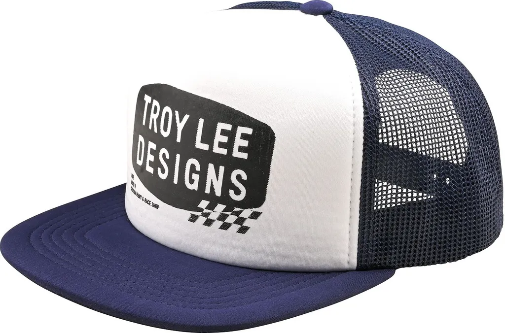 Troy Lee Designs Trucker Snapback Stamp Vintage White Navy - Originale