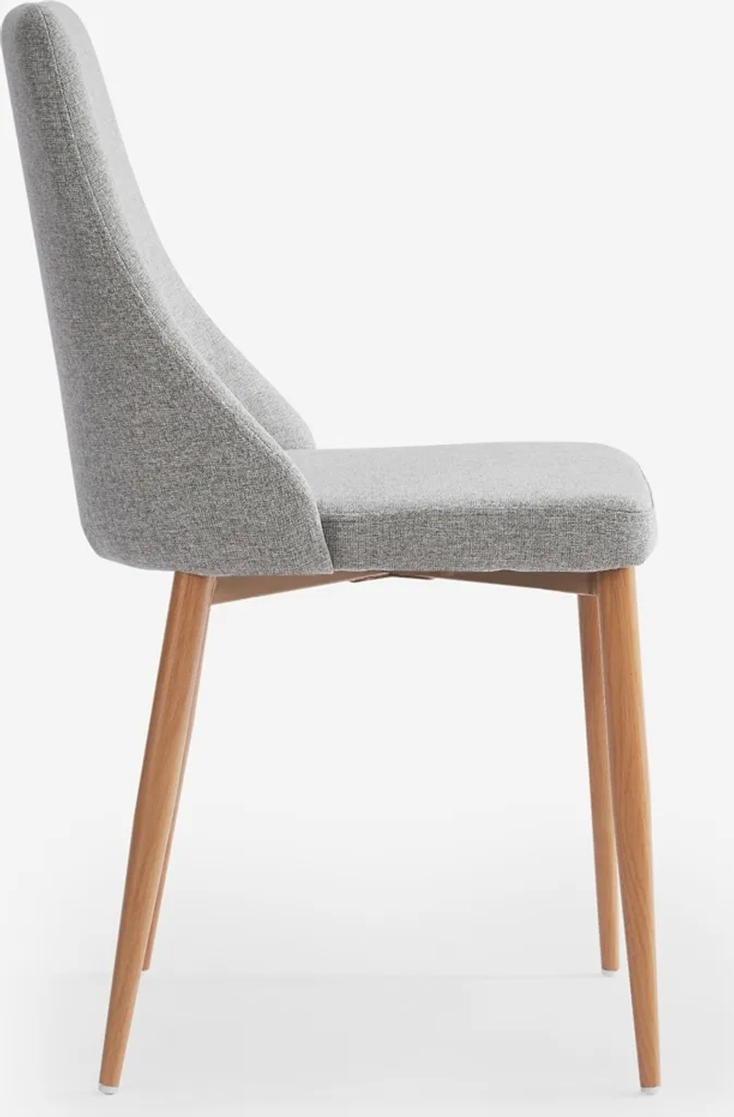 Chaise rembourrée Sirka tissu gris clair grand confort de séjour - 9