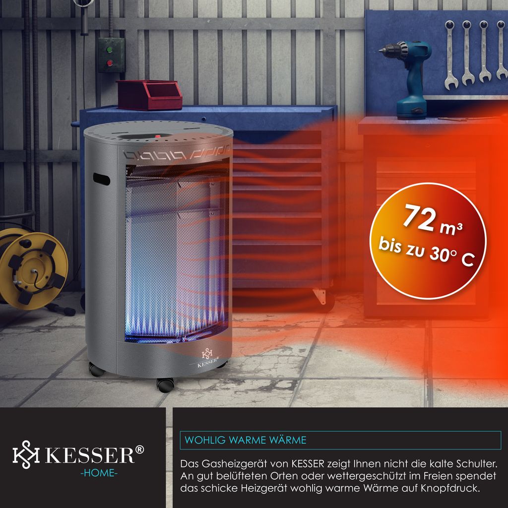 KESSER® Gasheizer Keramik 4200 Watt Gas Heizstrahler inkl. Produktbild 7