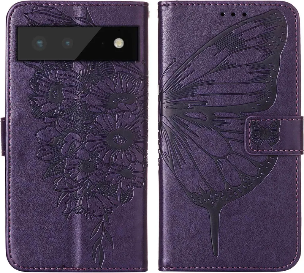 Custodia Per Google Pixel 6 Con Sportello Scorrevole Fotocamera | Cover Antiurto Con Supporto Magnetico | Protezione Privacy E Polvere (Nero) - 2