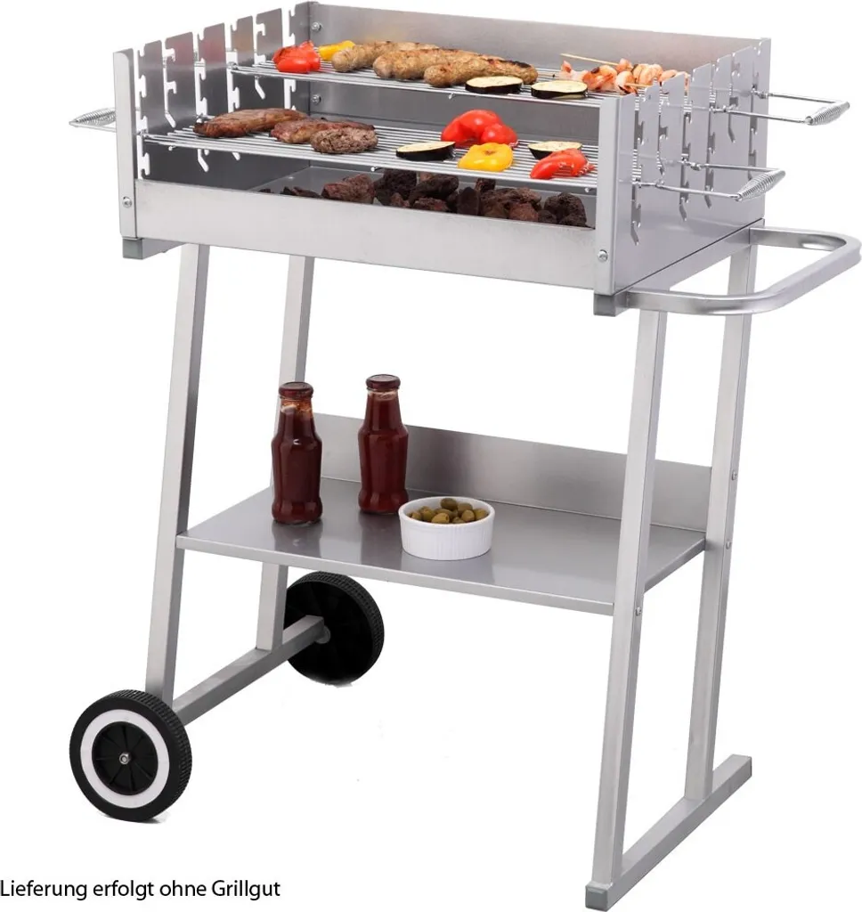 Barbecue Charbon Tepro Pasadena Double Grille 56x18 cm avec Roulettes - 11