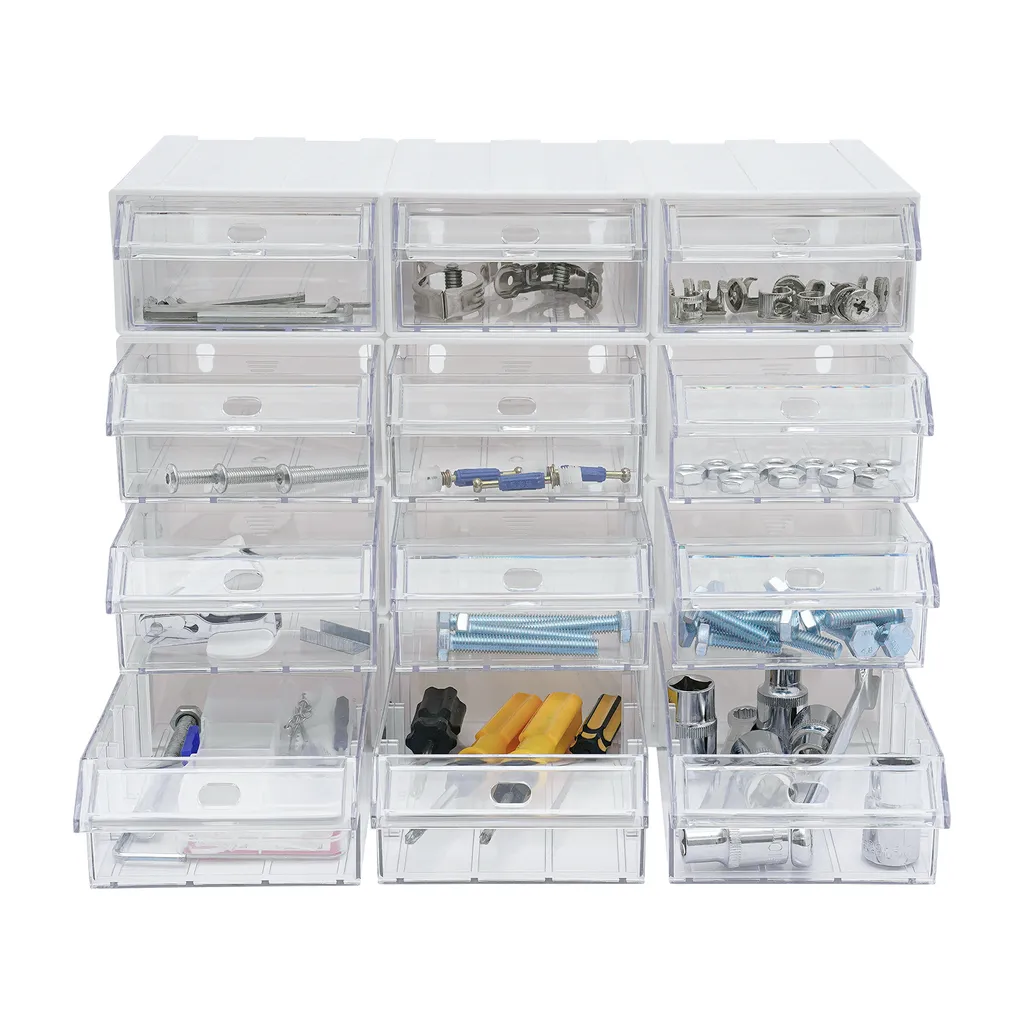 Organisateur tiroir modulable 12 boîtes robustes de tailles différentes - 3