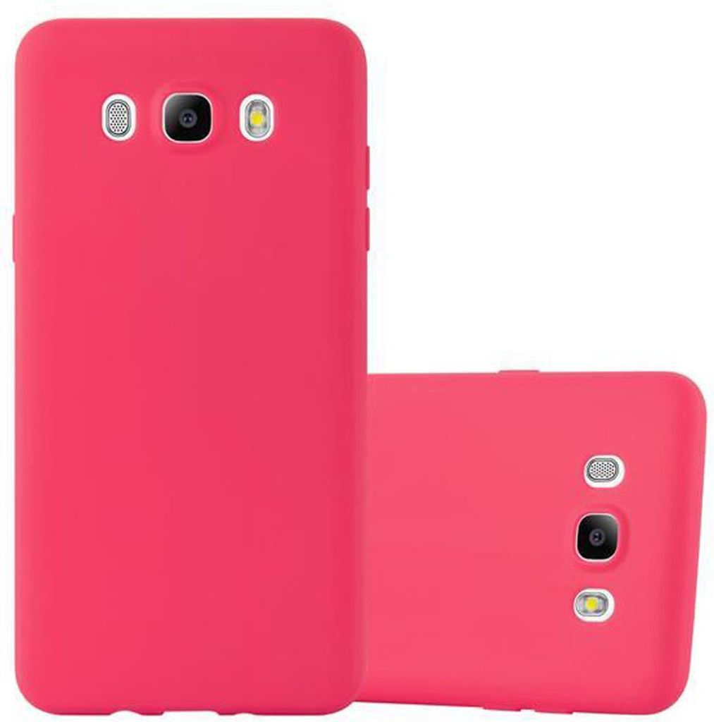Cadorabo Hülle für Samsung Galaxy J5 2016 Schutzhülle in Rot Handyhülle TPU Silikon Etui Case Cover