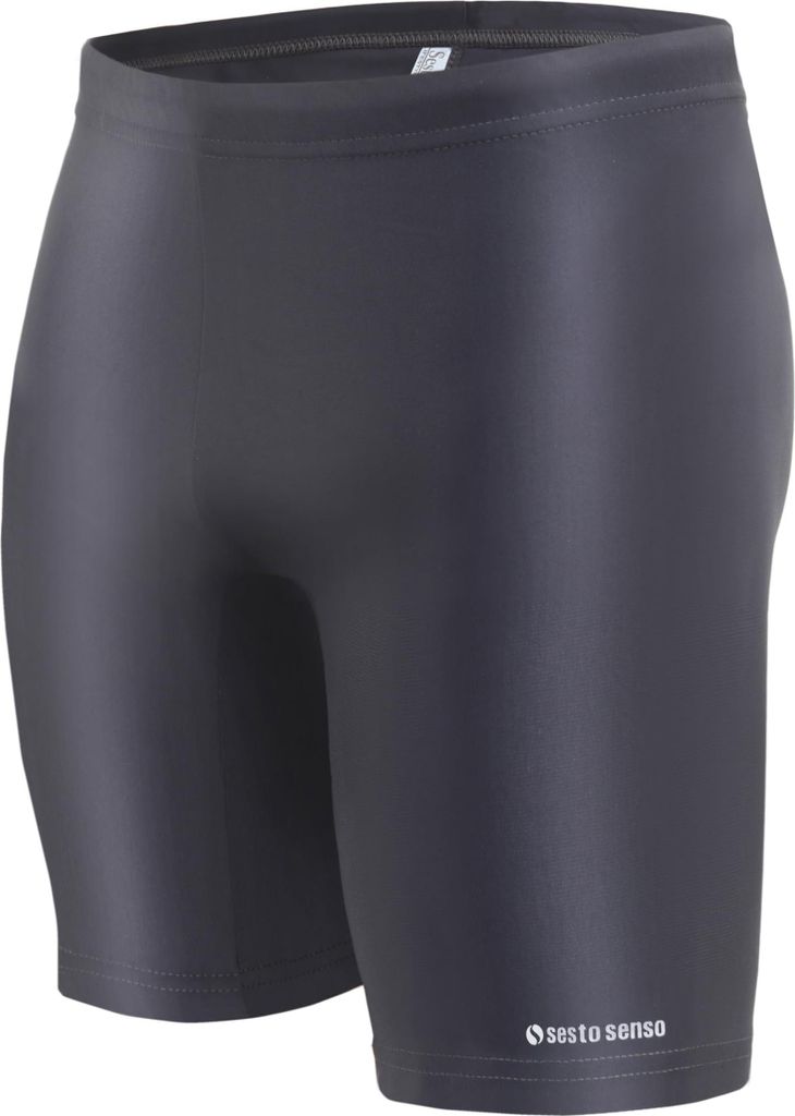 Sesto Senso Herren Jammer Badehose – Lange, eng anliegende Badeshorts Boxer – Für Surfen, Segeln & Wassersport – 3XL Graphite