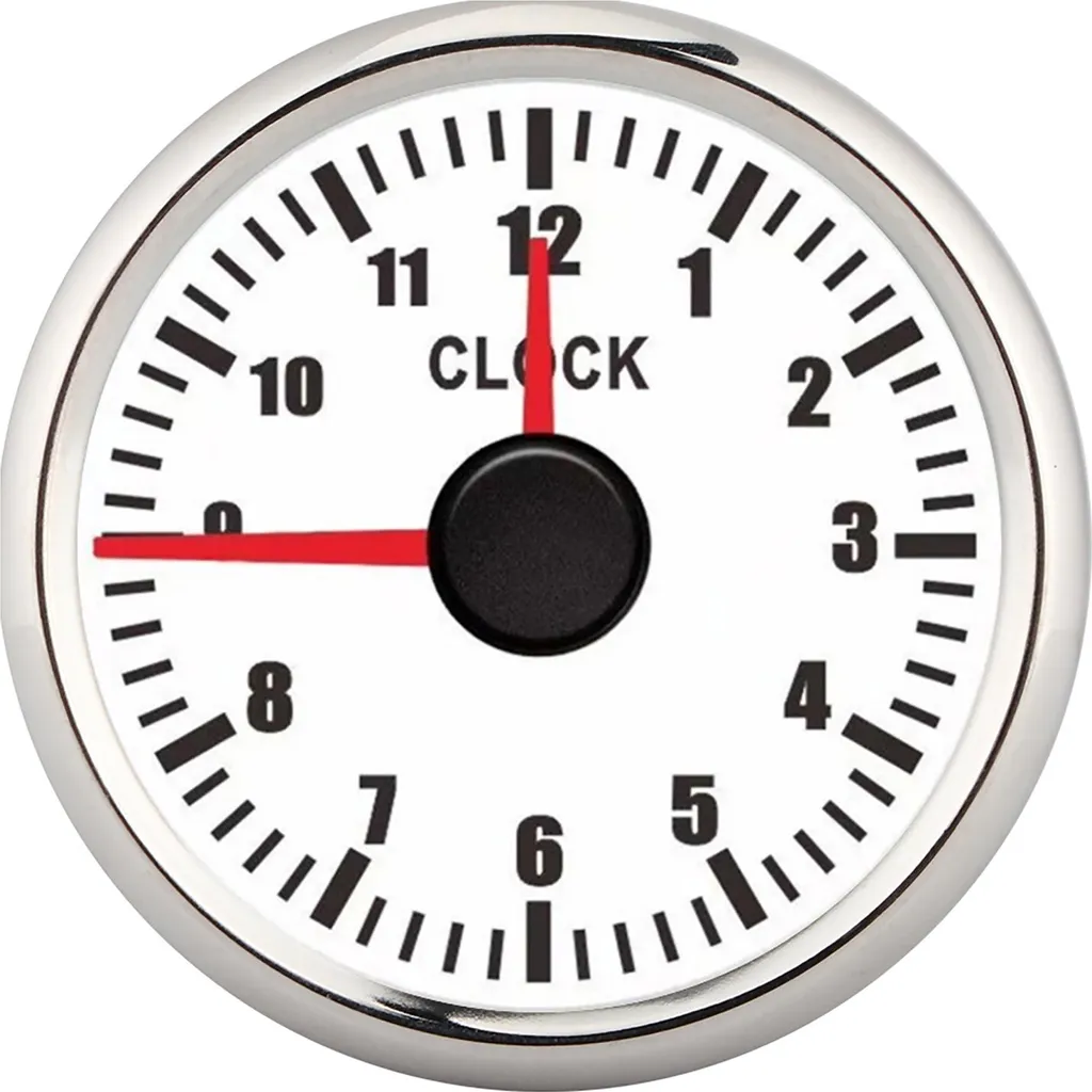 Horloge de Navigation Marine 12-24V Rétroéclairée pour Tableau de Bord