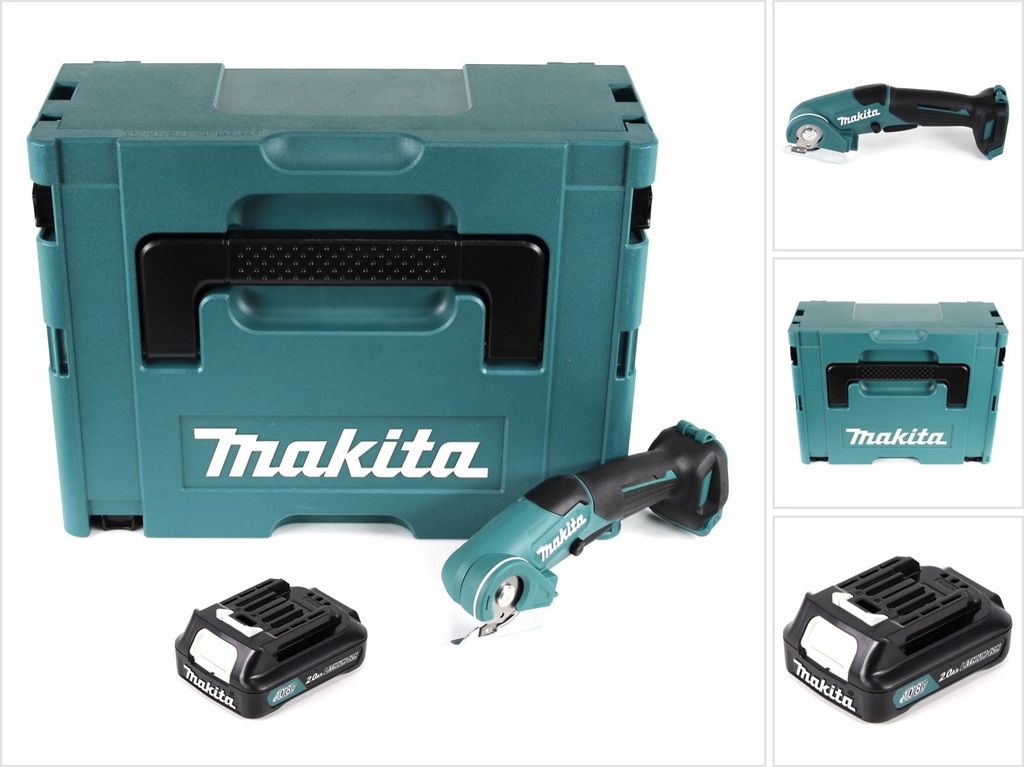 Makita CP 100 DA1J 10,8 V Akku Universalschere Multi Cutter im Makpac + 1 x 2,0 Ah Akku - ohne Ladegerät