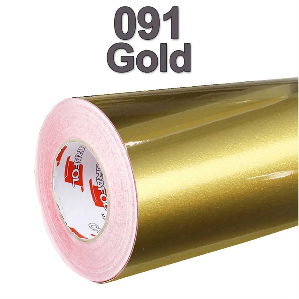 10m Oracal 621 Glanz 091 Gold Metallic Plotterfolie Rakel Klebefolie Folie 