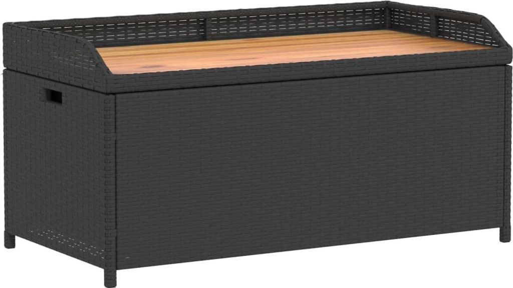 vidaXL Lavice s úložným prostorem černá 100x50x52 cm Obrázek produktu 