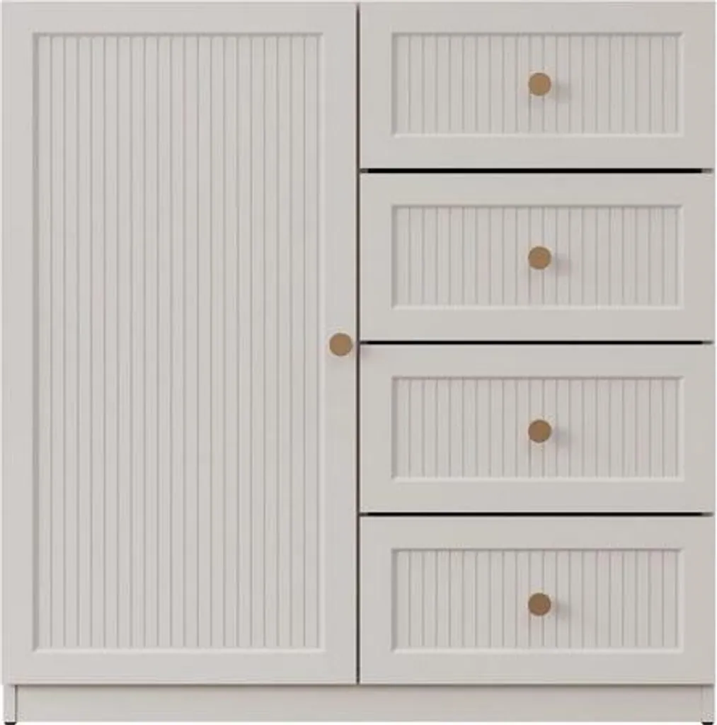 Commode étroite SALTIVILLE cachemire avec portes et tiroirs chic