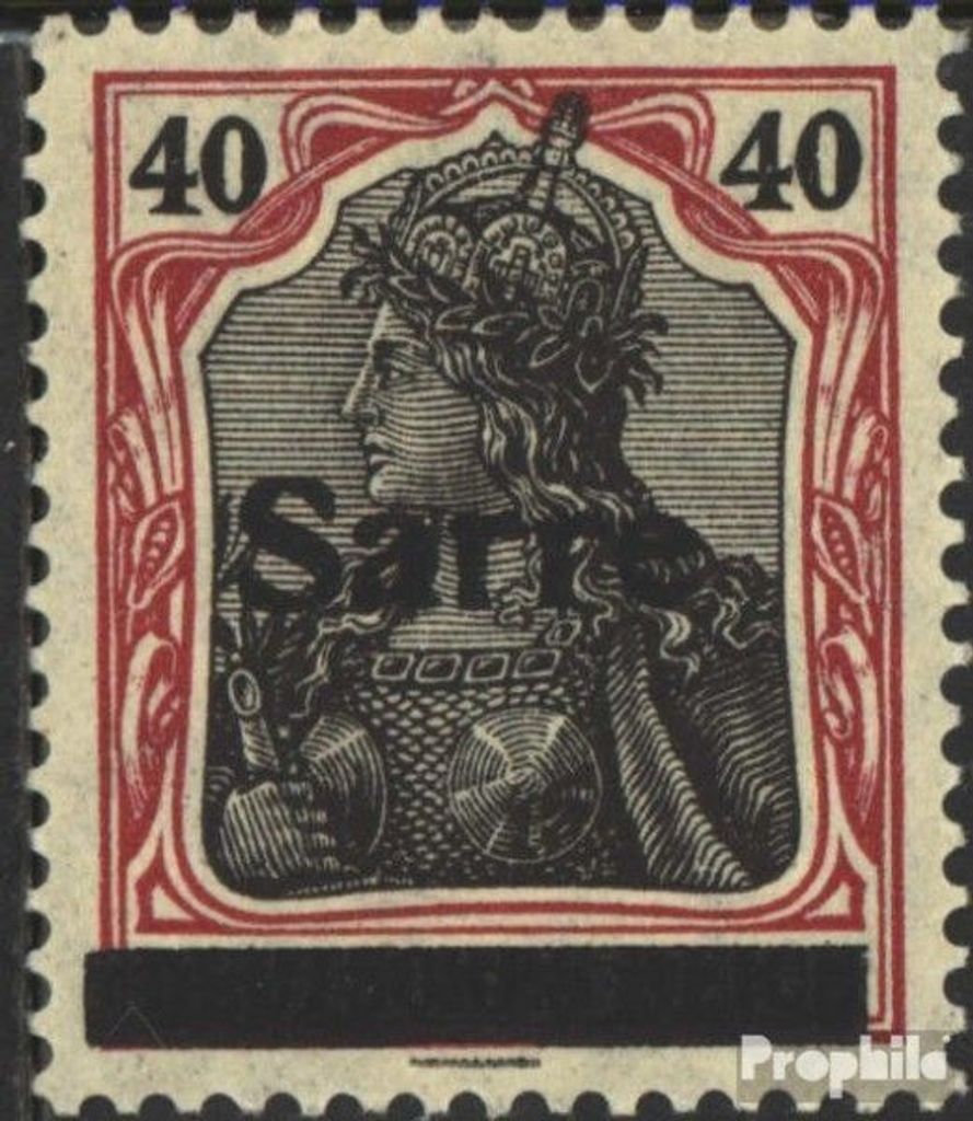 Briefmarken Saarland 1920 Mi 12b II gestempelt Germania