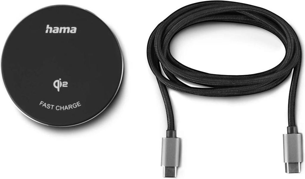 Hama 00201735, Vnútorný, USB, Bezdrôtové nabíjanie, Čierna Obrázok produktu 