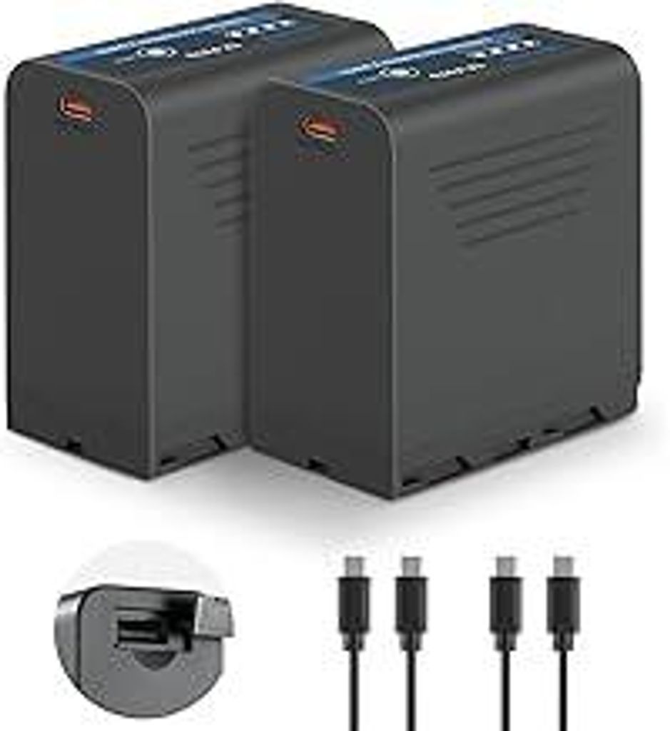 NEEWER Basics 2 Stück Battery NP-F970 Ersatzakkus 7800mAh Akkus kompatibel mit Sony NP-F550 750 950 970 FX3 FX30 A7 Canon R5 Nikon Z8 Kamera Camco...