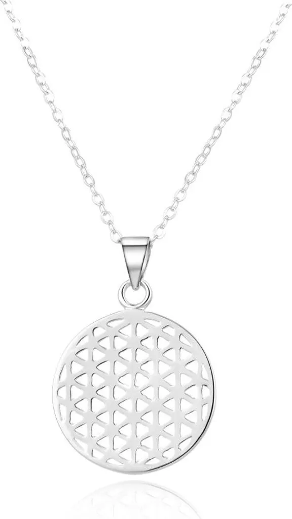 Collier en argent véritable AGS1030 maille fine et pendentif élégant
