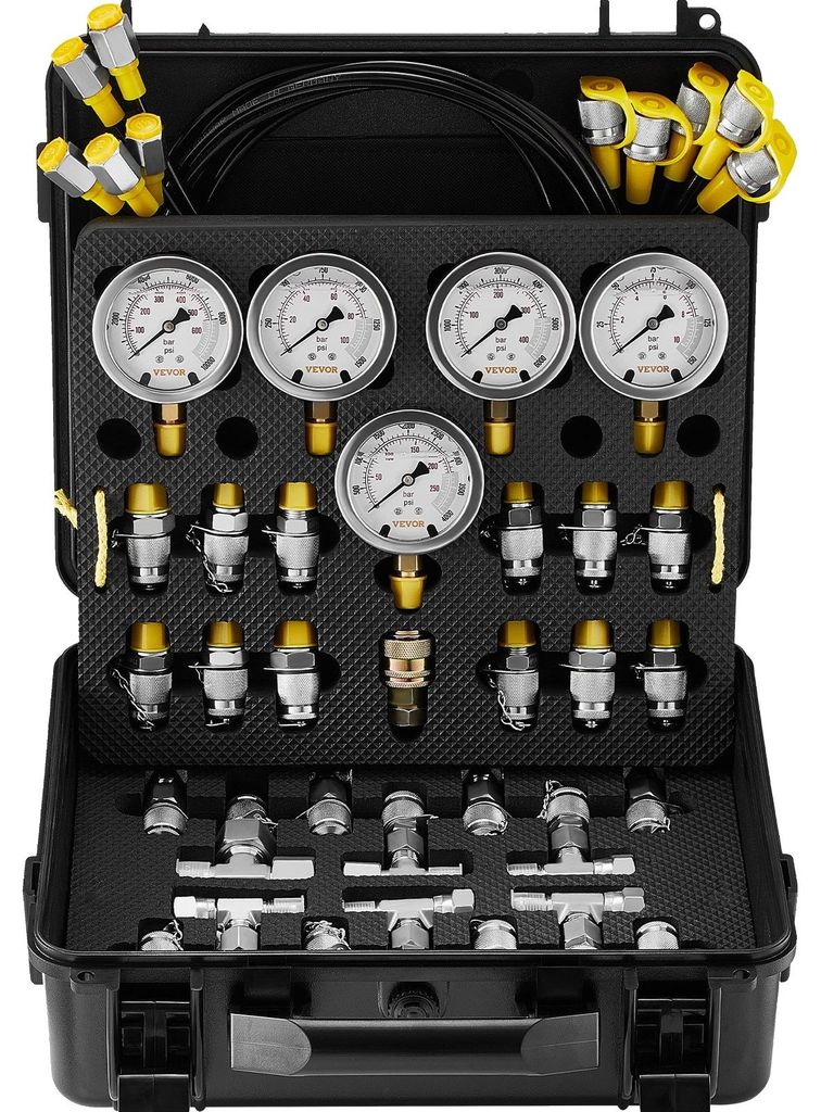 VEVOR Hydraulikdruckprüfset, 250/400/600bar, 3 Manometer, 6 Produktbild 