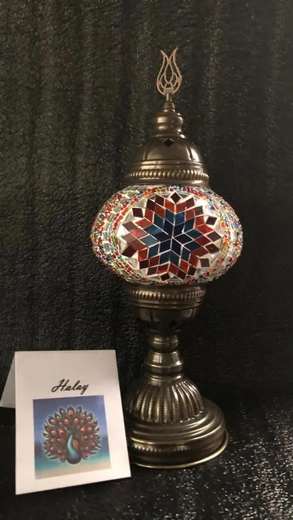 Veilleuse Mosaïque Turque Artisanale avec Éclairage Ambiance Doux - 3