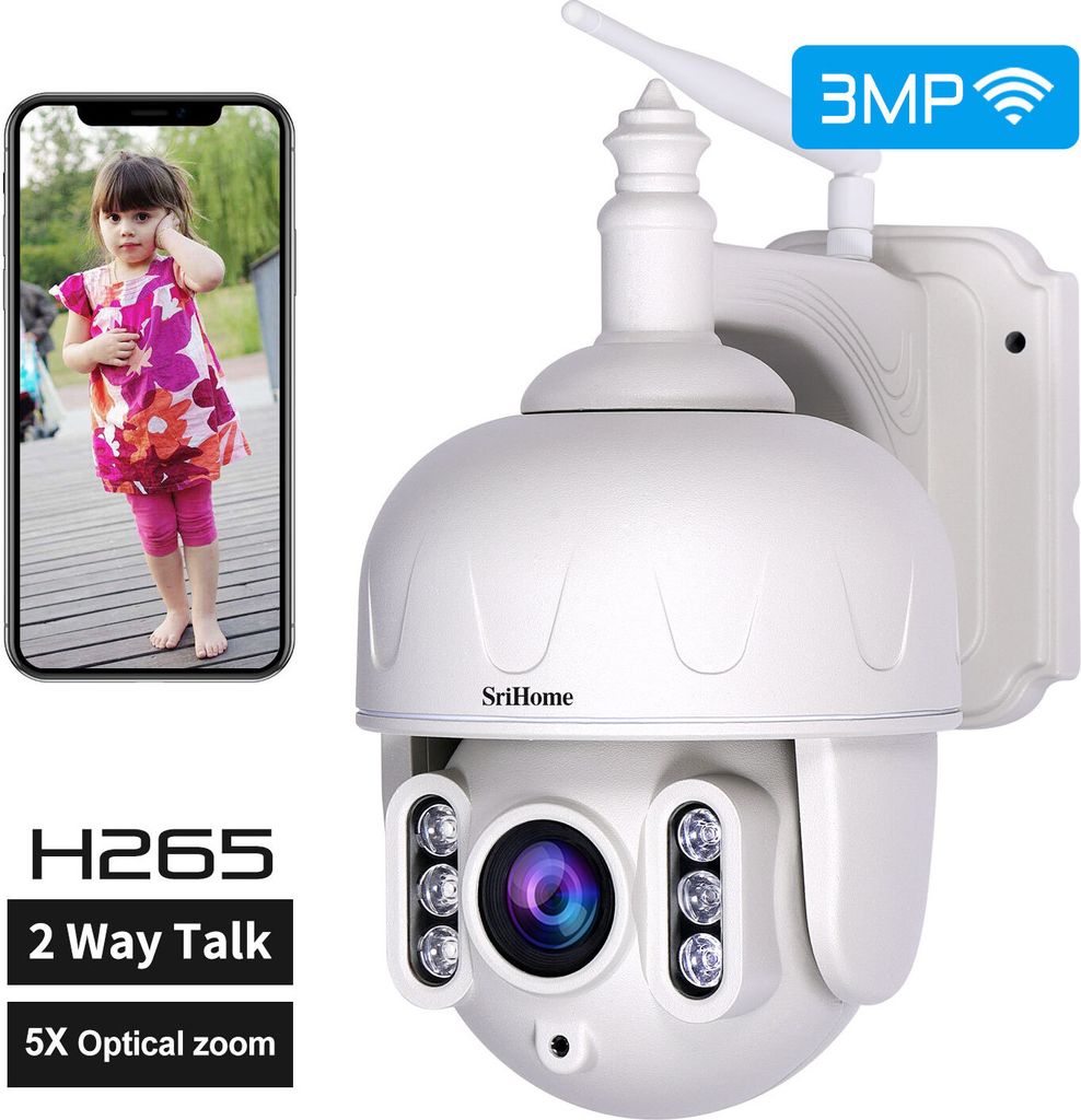 PTZ IP Kamera Full HD Dome Outdoor Monitor mit Lautsprecher Wireless Surveillance CCTV US-Regeln