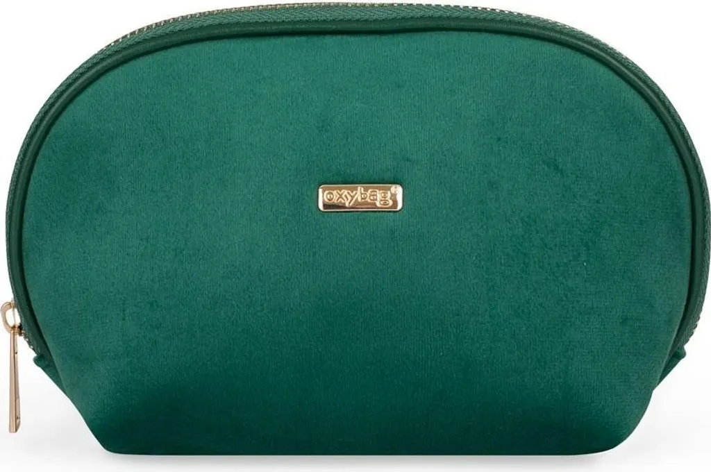 Borsa Cosmetica Velluto Verde PLUS | Accessorio Elegante