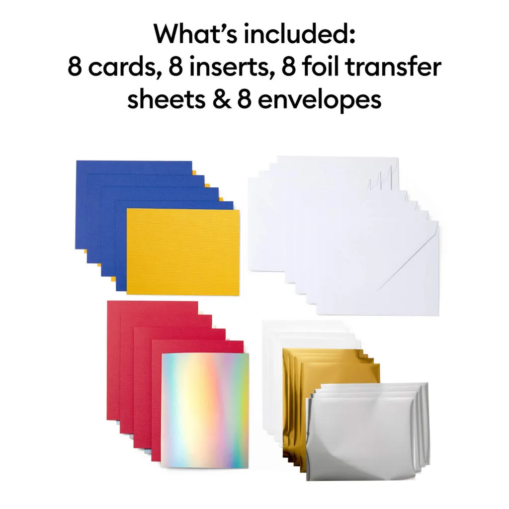 Cricut Joy Insert Cards A2 Foil Celebration pour Carterie sans Colle