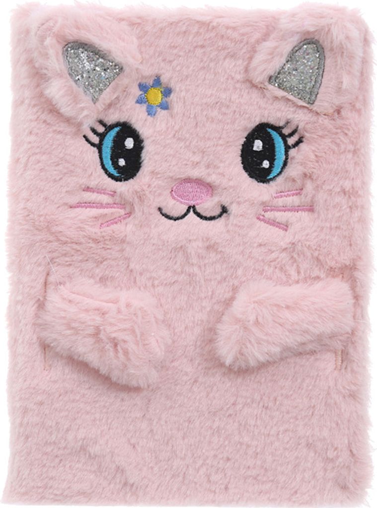 Cartoon Katze Panda Fluffy Diary Girls Journal Notebook Memo Pad Geburtstag Geschenk-Pinke Katze