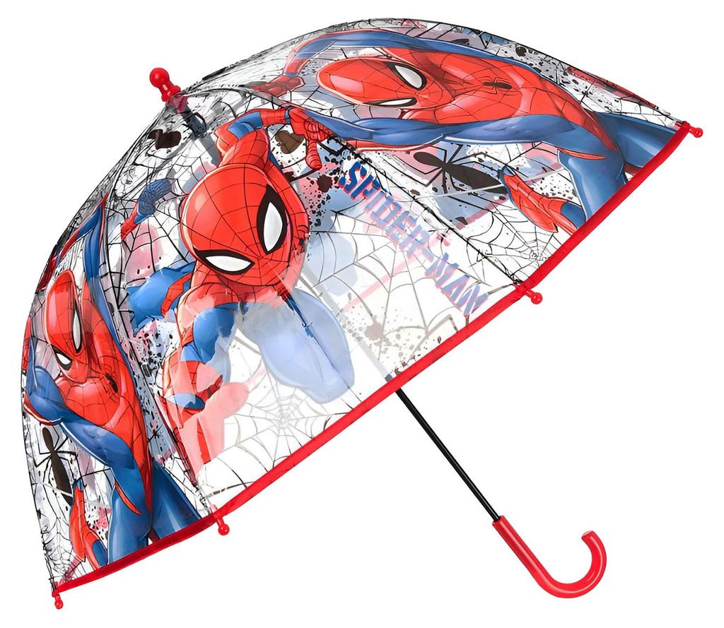 Ombrello trasparente per bambini Spiderman Immagine del prodotto 