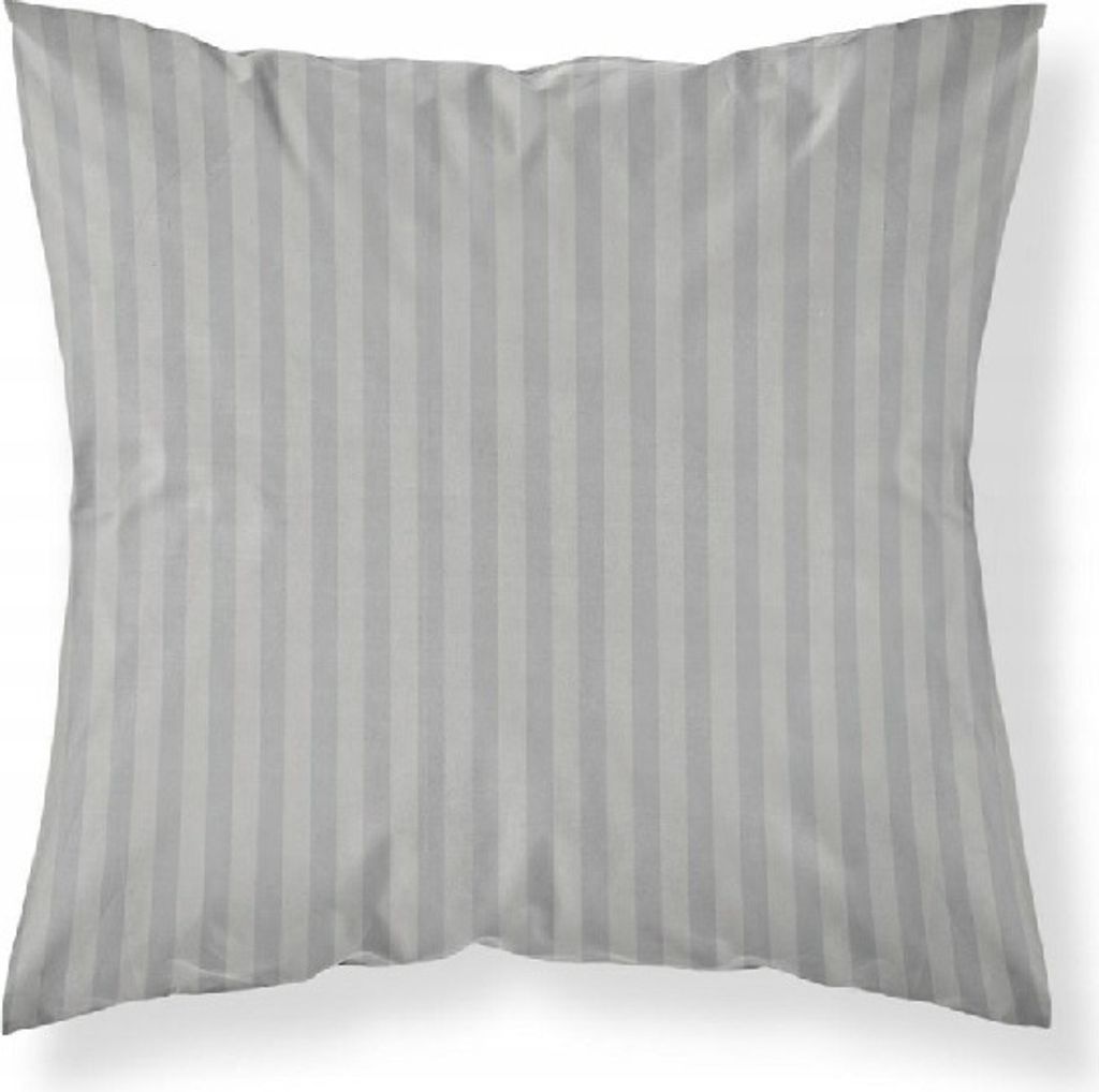 Kissenbezug, Schlafkissenbezug, Damast, 100% Baumwolle, Streifen 40x40 Grau