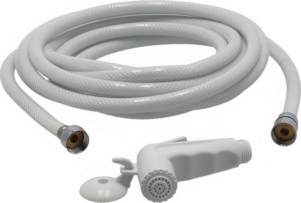 Set Duschschlauch 2,5 & 5 m mit Brausekopf, Start / Stopp Produktbild 