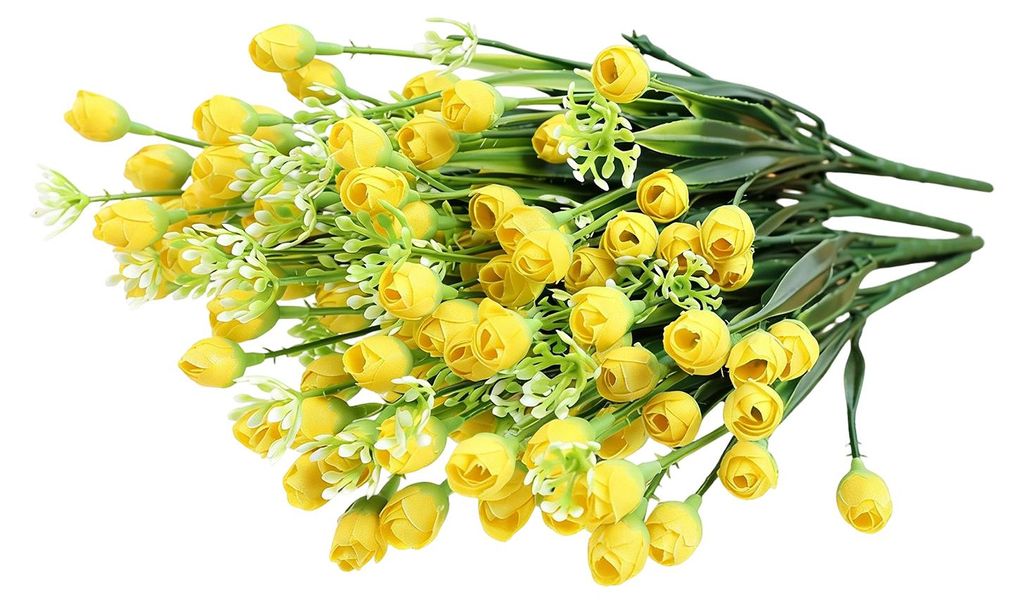 Künstlicher Frühlingsblumenstrauß mit Stiel für Blumenarrangements, Hochzeiten, Zuhause, Büro, Partys, Tischdekoration