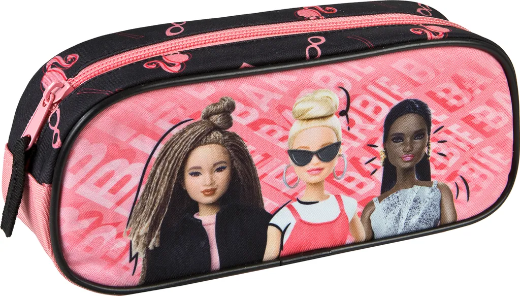 Astuccio Barbie per la Scuola Rosa - Portapenne Bambini 3 Zip Originale