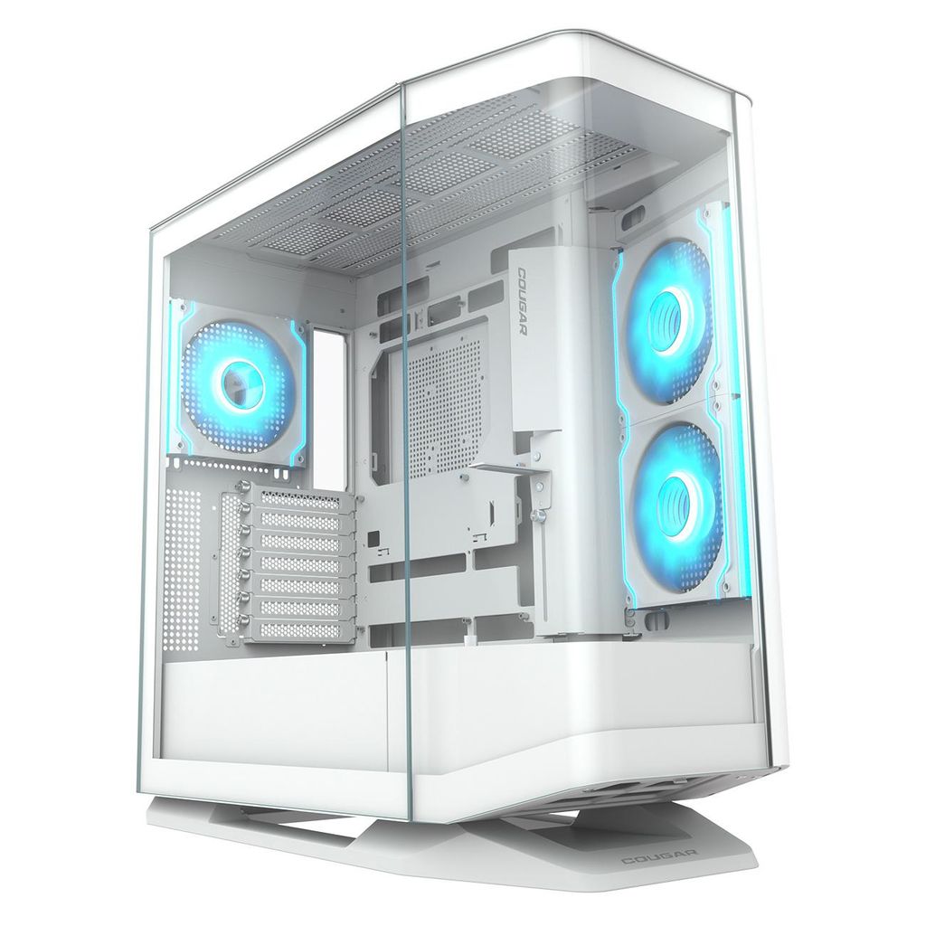 COUGAR FV270, Midi-Tower, ohne Netzteil, USB/Audio, ATX, 1x USB-C Gen 2, 2x USB 3.0, weiß