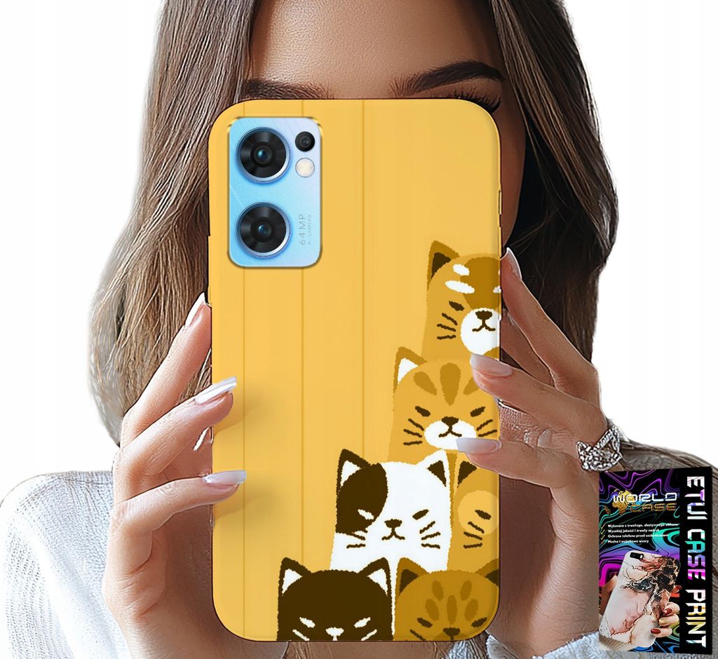 Hülle für Oppo Reno7 5G - "Liebe Katze", mit Katzenmotiven, inklusive Schutzglas