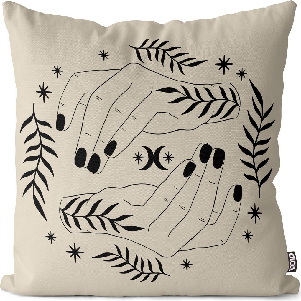 VOID Boho Hexen Hand Stern Kissenbezug Kissenhülle Polyester wasserfest Outdoor Indoor