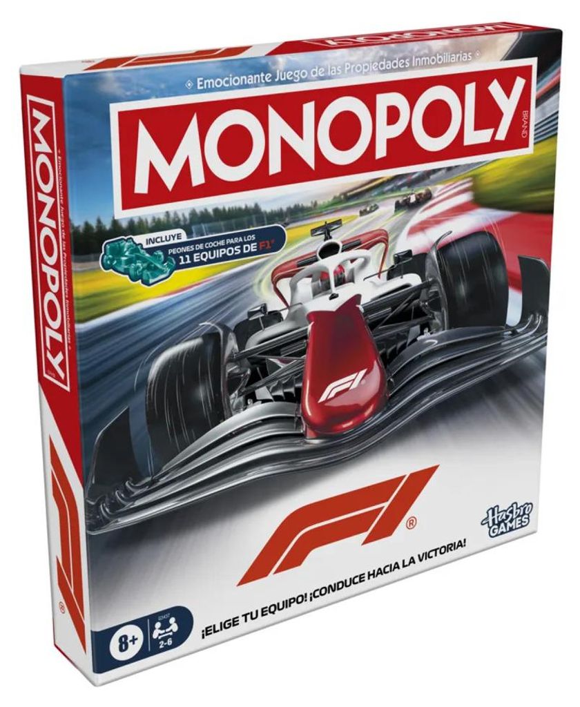 Hasbro Monopoly, gra planszowa, motyw: Formuła 1, Zdjęcie produktu 