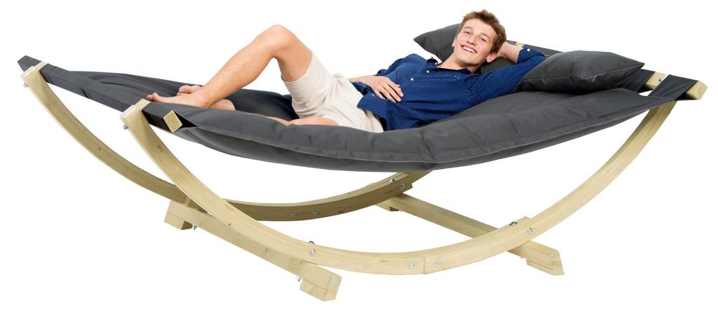 Lounge Bed anthracite - Schwebebett für den Garten Produktbild 