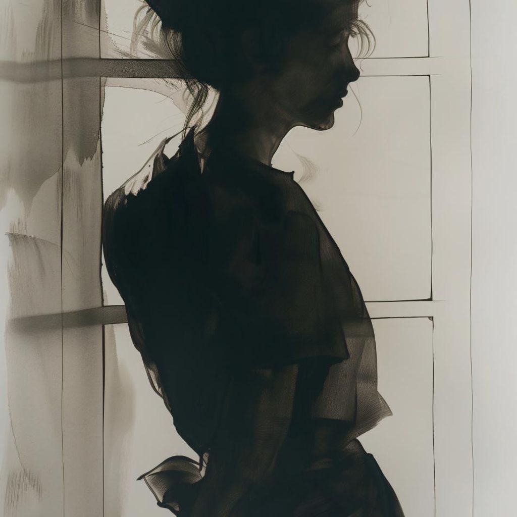 Plakat 40x40cm Halbschatten Umriss