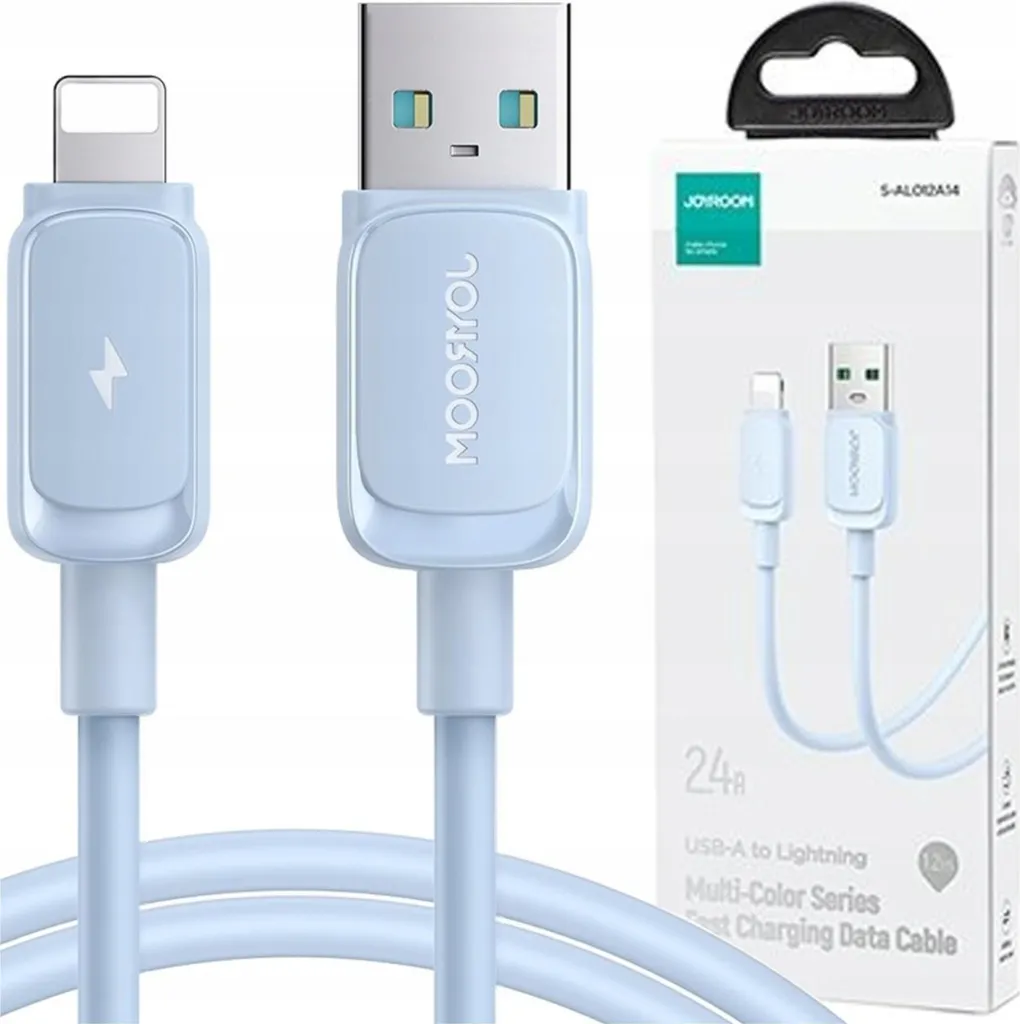 Cavo iPhone USB-C Joyroom 20W Multi-Color A14 - Blu Robusto 1.2M