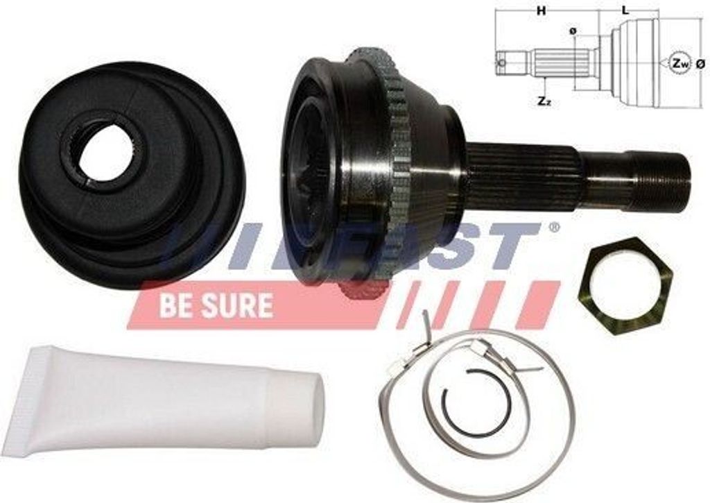 FAST Gelenksatz Antriebswelle Radseitig für FIAT DUCATO Pritsche/Fahrgestell (230) FT25006K