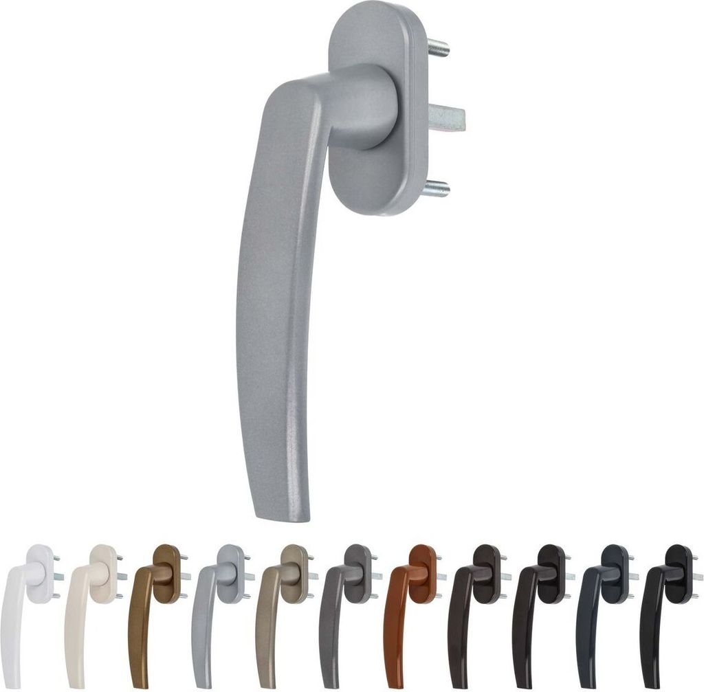 Premium Aluminium Fenstergriff Victory - Metall Sockel, Farbe:Golden Oak RAL 8003, Stiftlänge:45mm