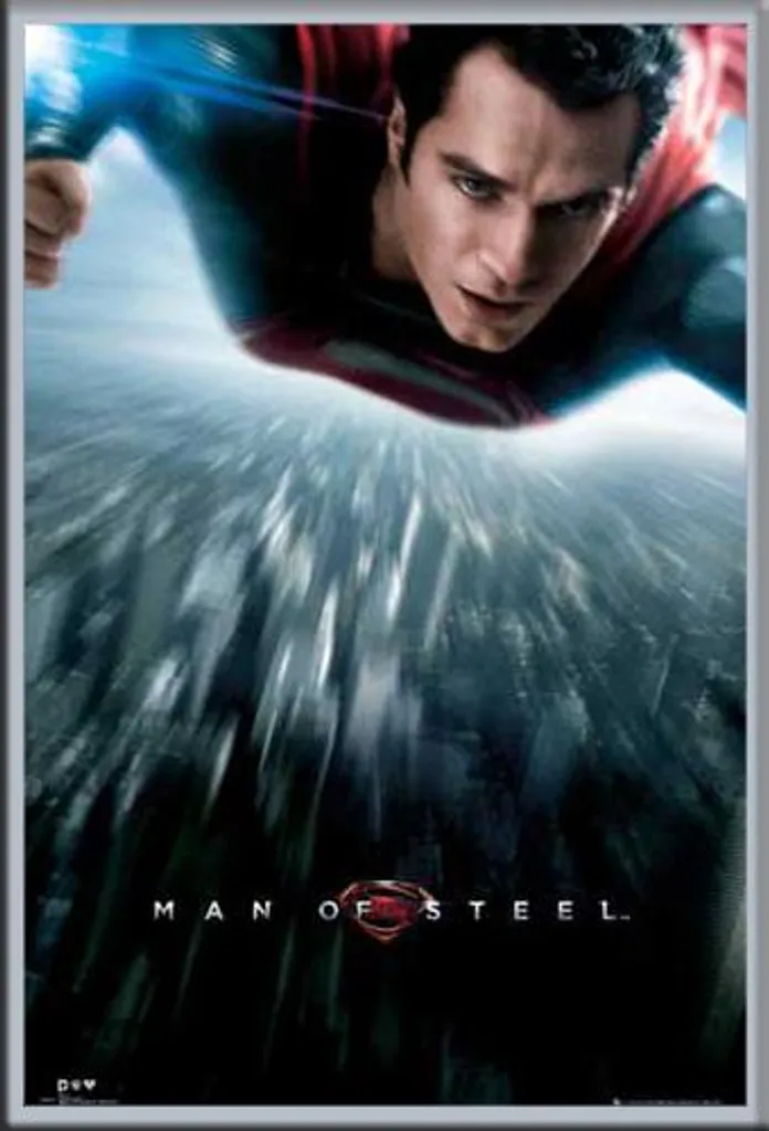 Poster Man of Steel Cornice Shinsuke Maxi MDF Argento Rimovibile