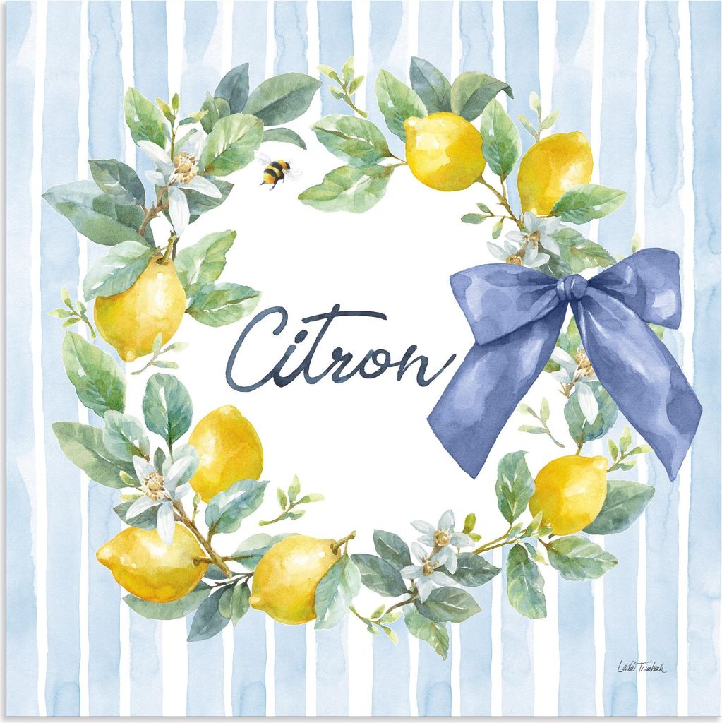 ARTland Wandbild Alu für Innen & Outdoor Le Citron III Größe: 50x50 cm