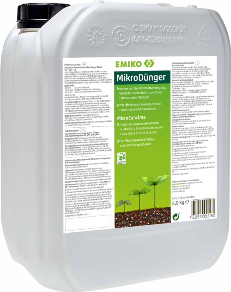 EMIKO MikroDünger 6kg flüssiger organische NPK-Dünger
